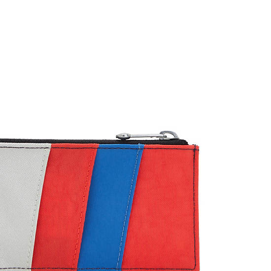 Kipling Brion Card Case Bags Blue Red Silver Block | CA 2048RV